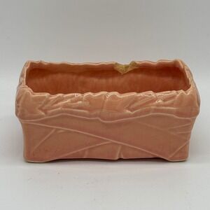 Vtg 1940s McCoy Pottery Ivy Strap Window Box Planter Pink Rectangular As Is